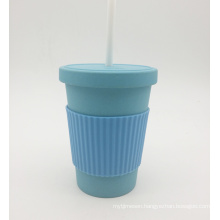 Eco-Friendly 400ml Bamboofiber Tumbler with Straw